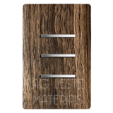 Conjunto Interruptor Triplo Paralelo  - Novara Especiais Carvalho